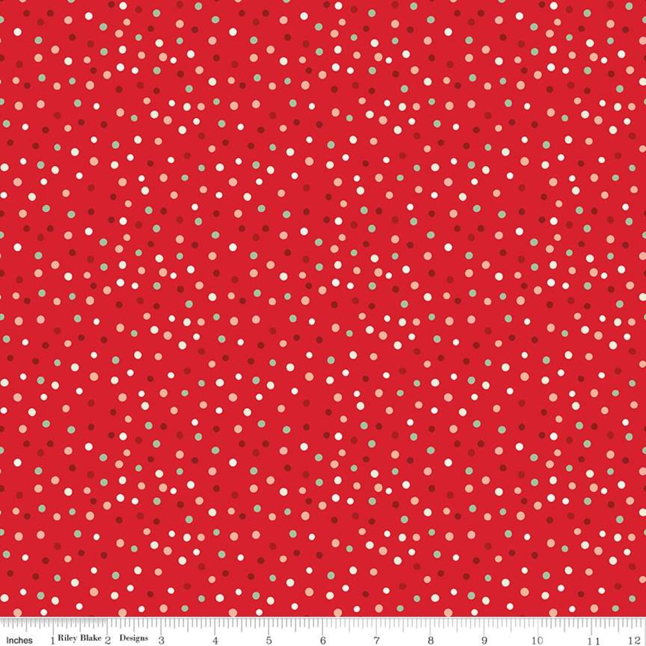 Fabric Riley Blake Red Dots Glisten by the Quarter Yard C16228-RED